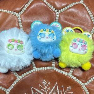 Colorful Plush Keychain Set